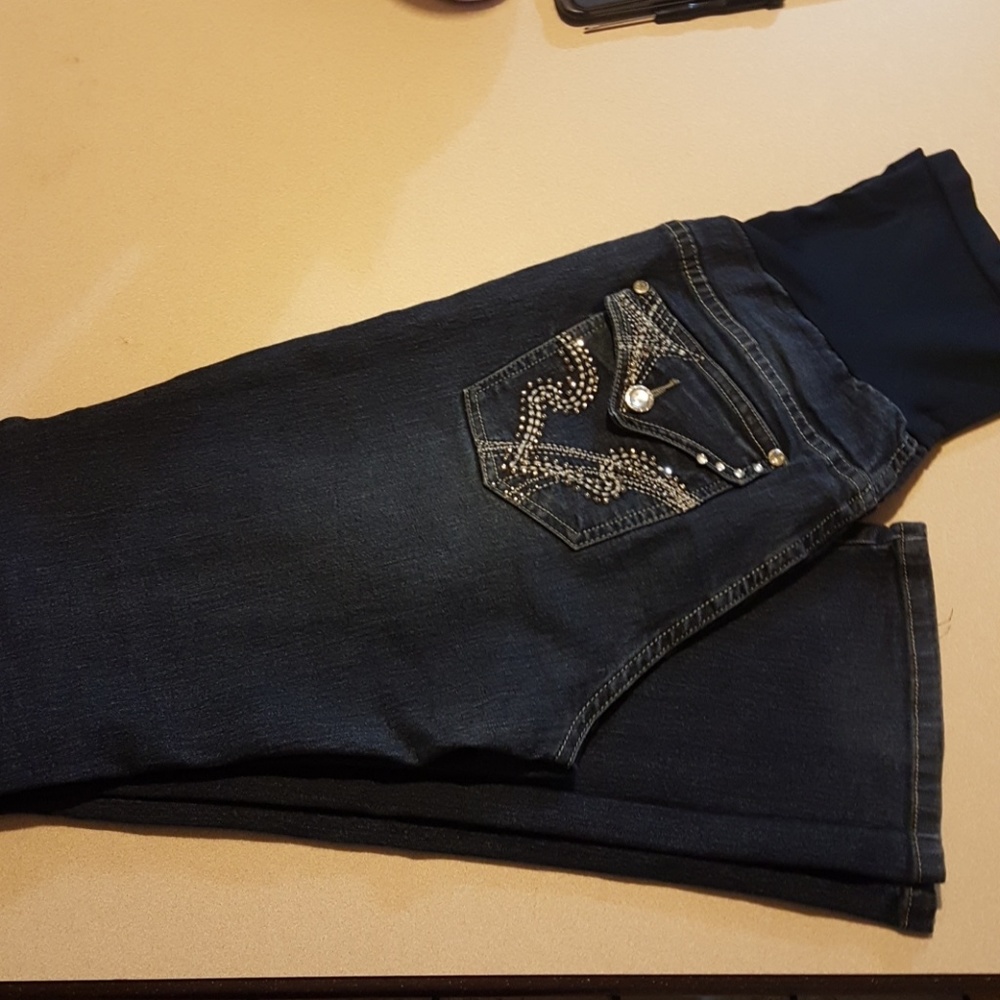 Maternity long boot cut jeans