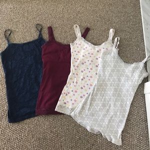 Four Lacey Camis