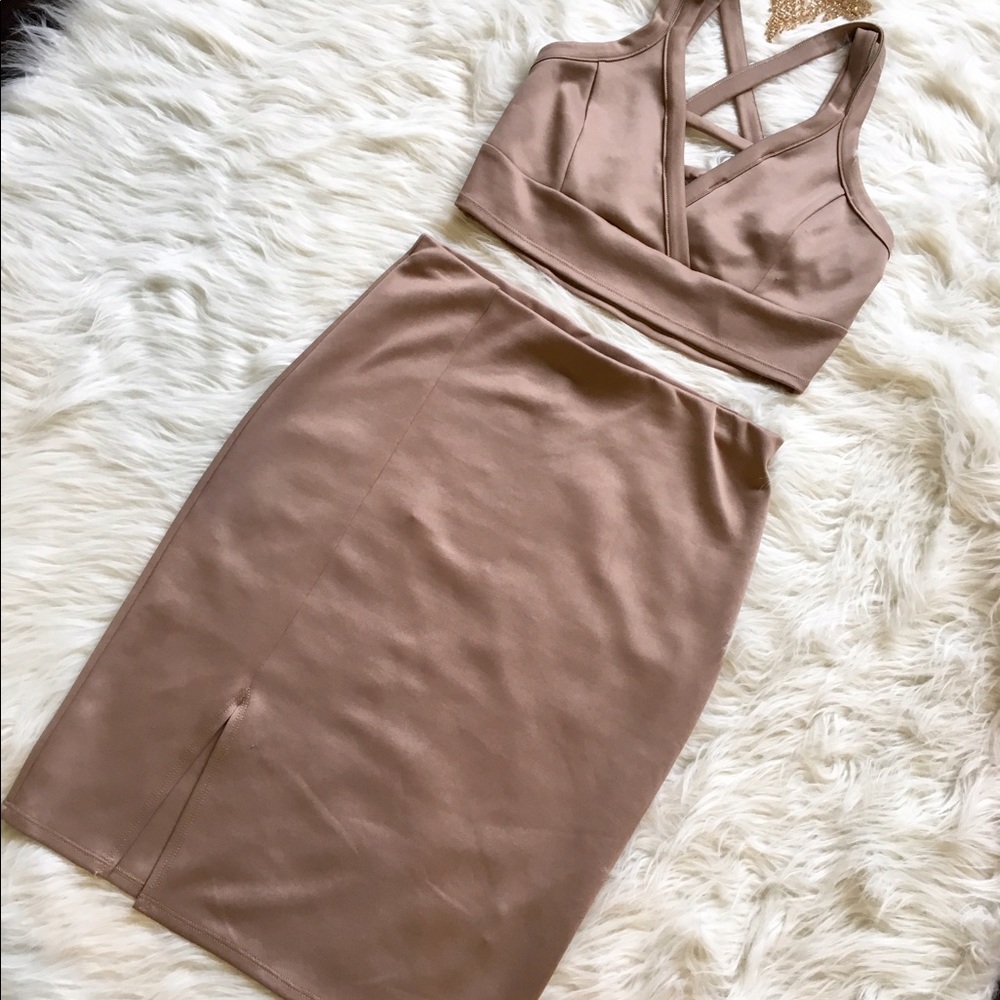 Brown two piece