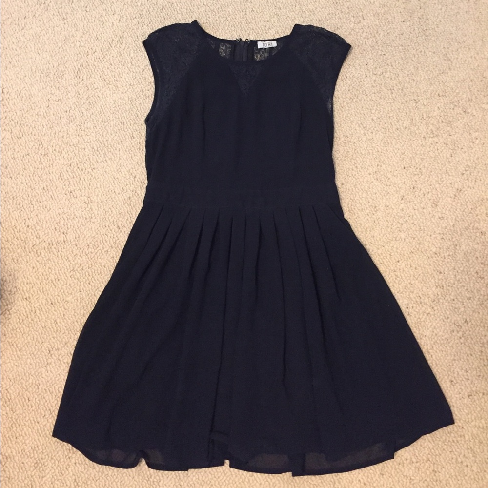 Navy blue lace dress