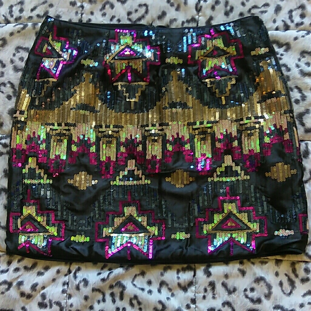 Sequin Mini Skirt