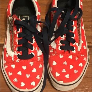 Toddler girls Vans Sz 12.5 zipper pull on