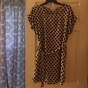 Black and Cream Shift Dress