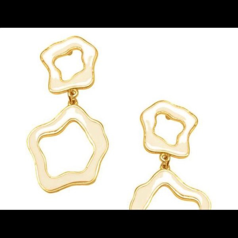 Double gold earrings