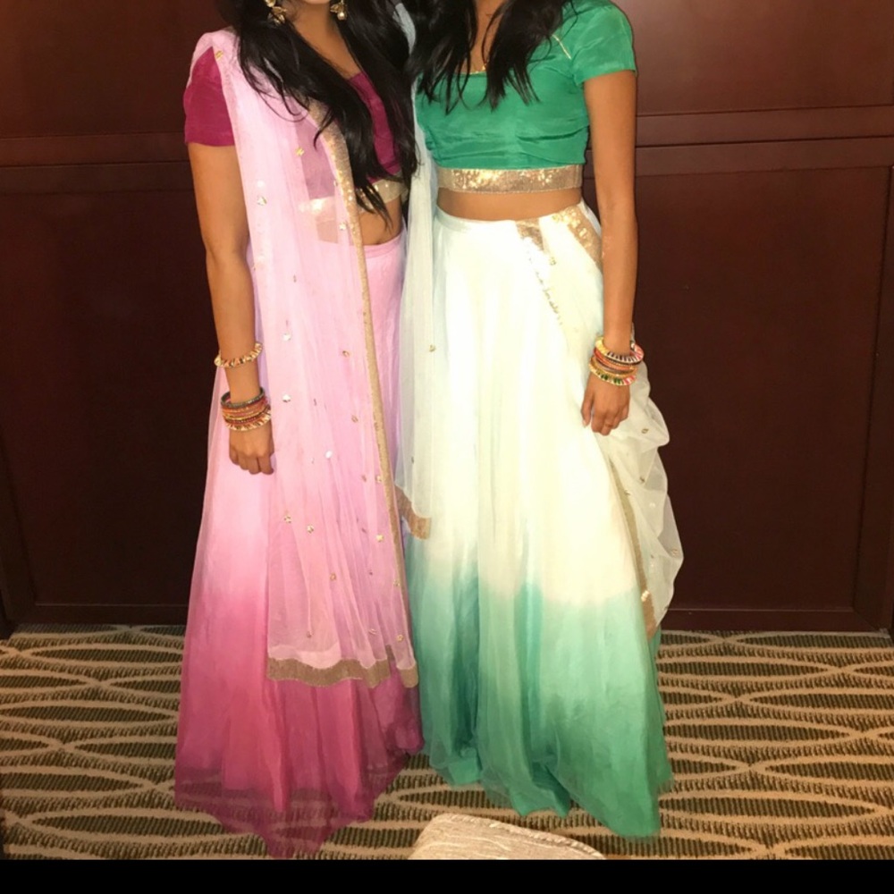 Indian inspired crop top and skirt