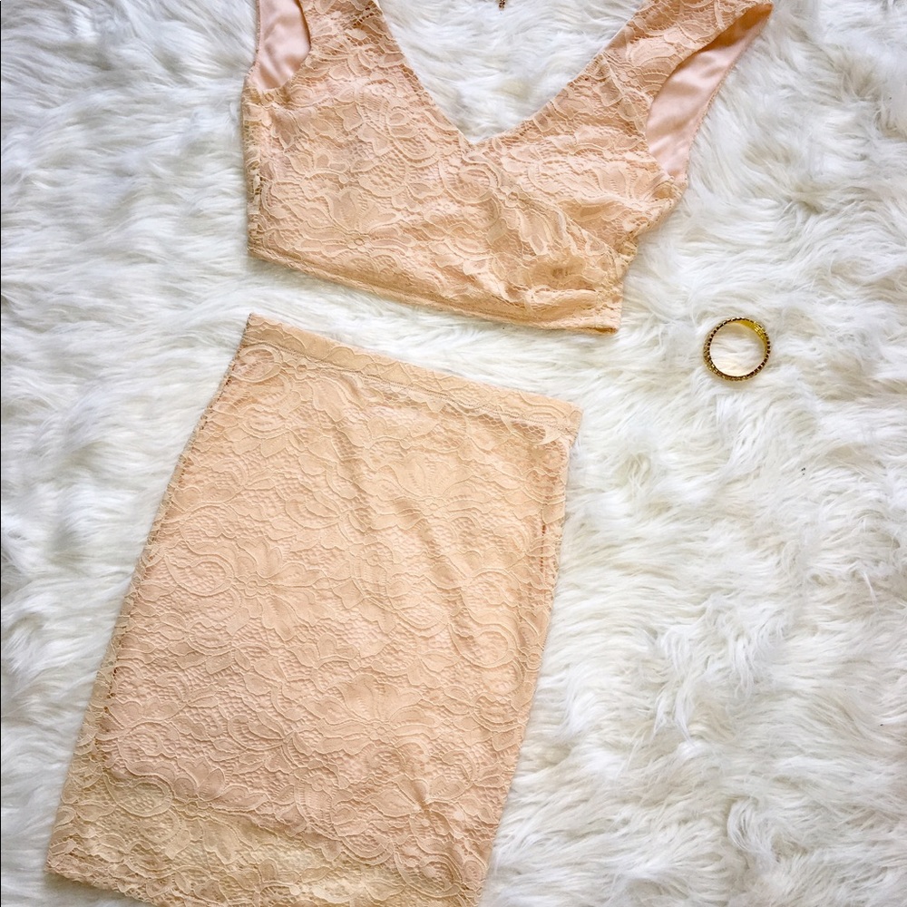 Cream two piece