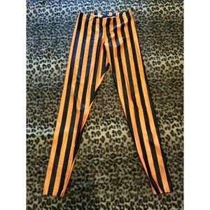 Blackmilk Black and Orange Leggings, Med