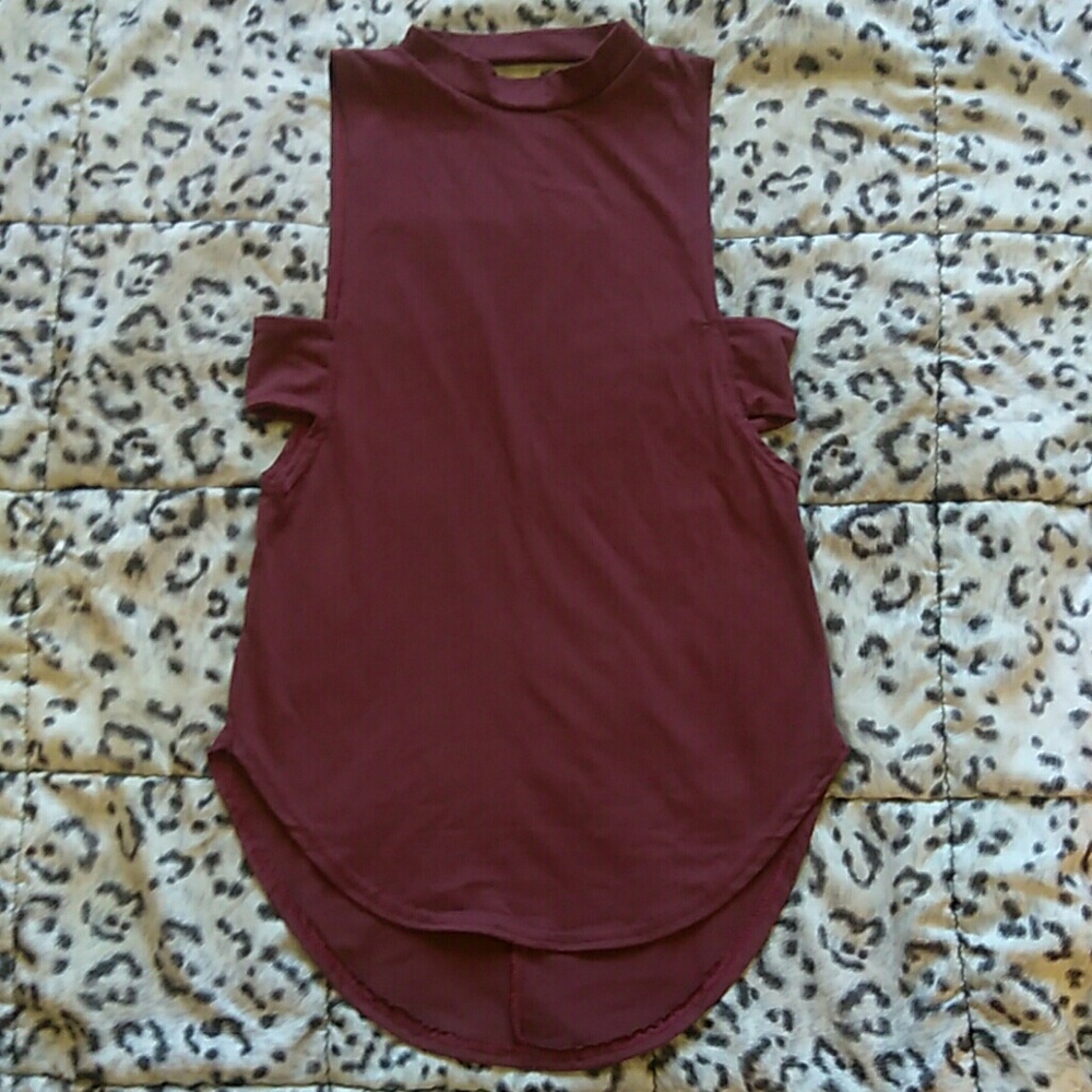 Burgundy Cut Out Tank