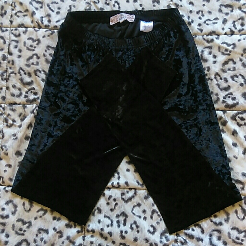 Black Velvet Leggings