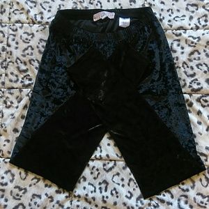Black Velvet Leggings