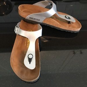 Birkenstock Silver Thong 39