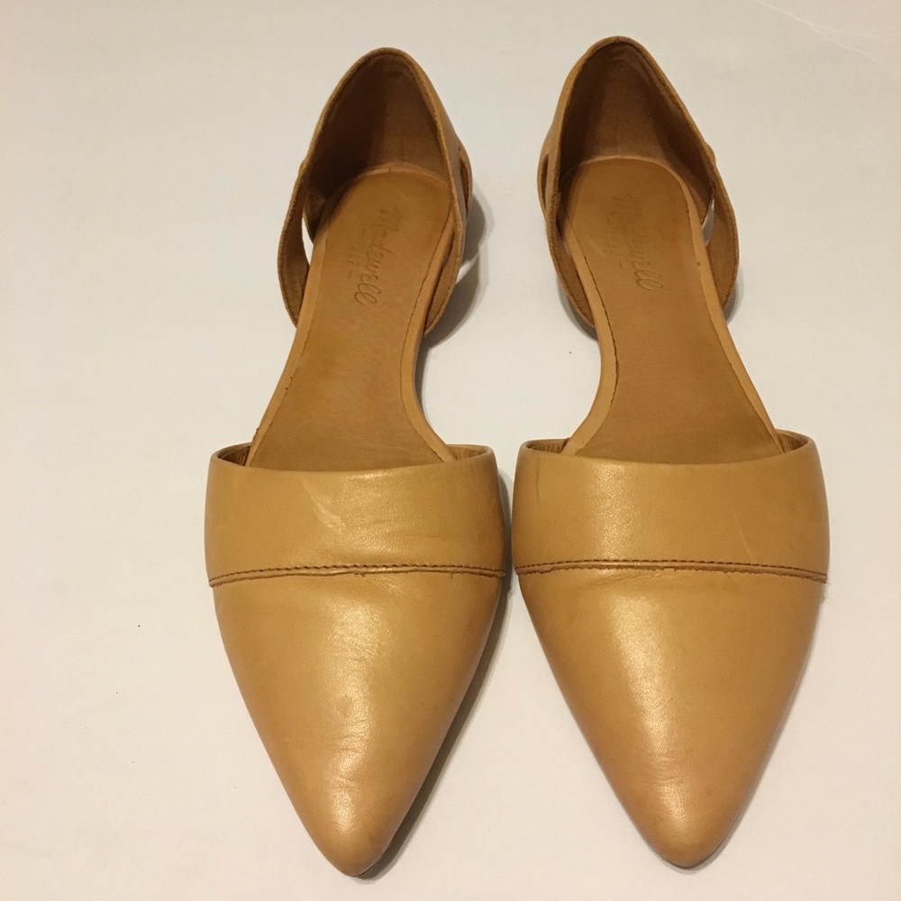 Madewell D'orsay tan flat.