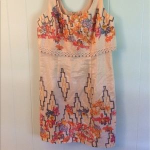 NBW!! FREE PEOPLE aztec tea combo dress size 4.