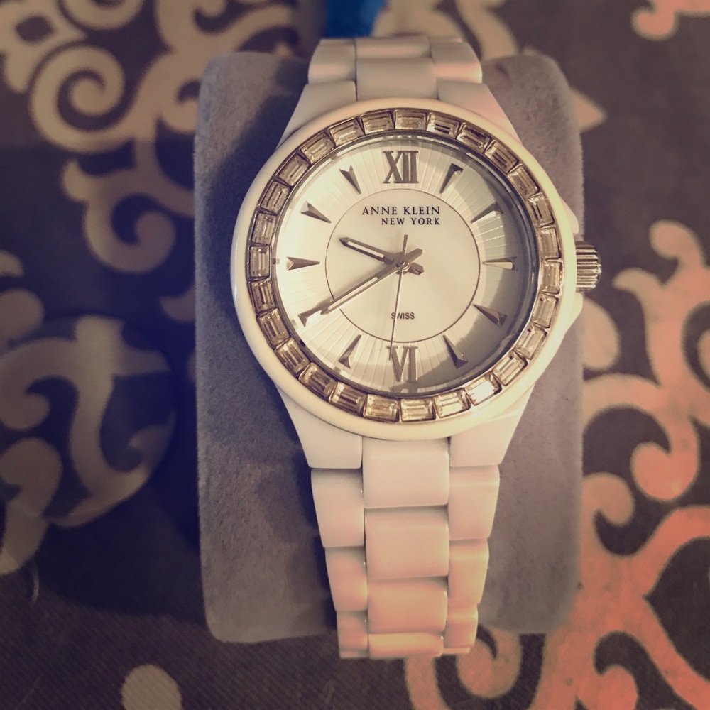 Authentic Anne Klein watch with Swarovski crystal