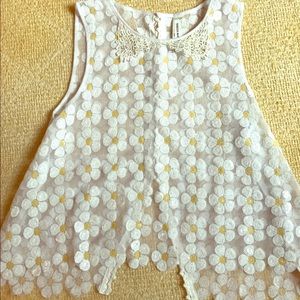 White free people tank top