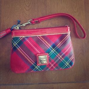 Brand new Dooney & Bourke plaid clutch