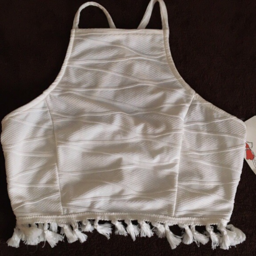 White crop top