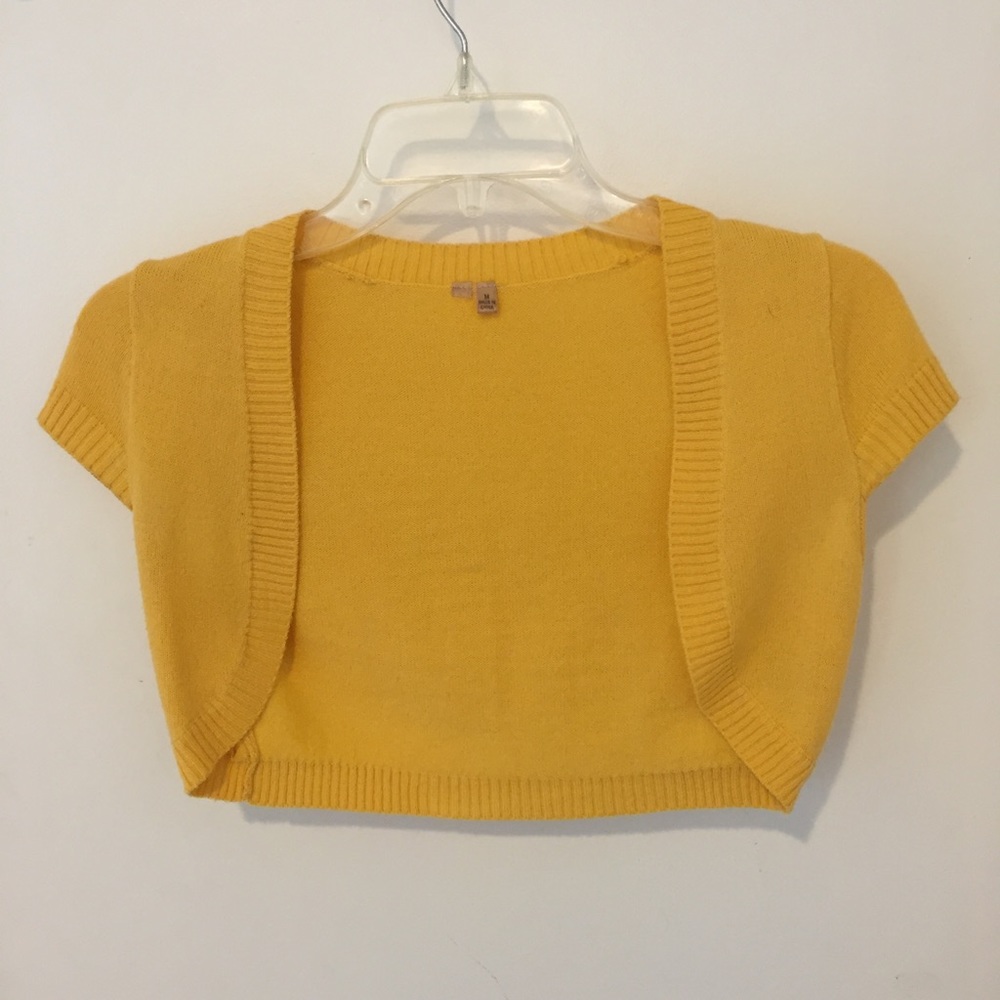 ✨SALE✨Yellow Short Sleeve Cardigan