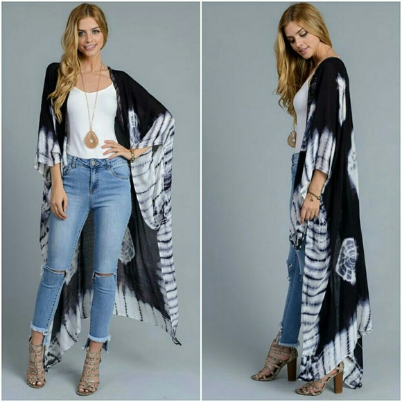 Restocked! Tie Dye Kimono - Picture 2 of 5