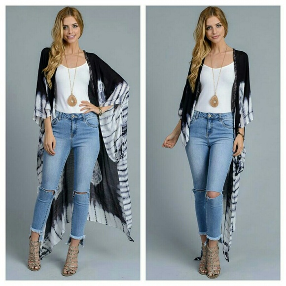 Restocked! Tie Dye Kimono - Picture 4 of 5