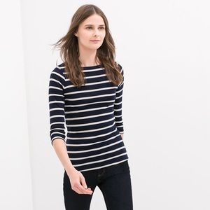 Zara Organic Cotton Striped T-Shirt