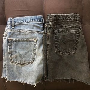 Dark and Light Cut Off Jeans (Levi's)