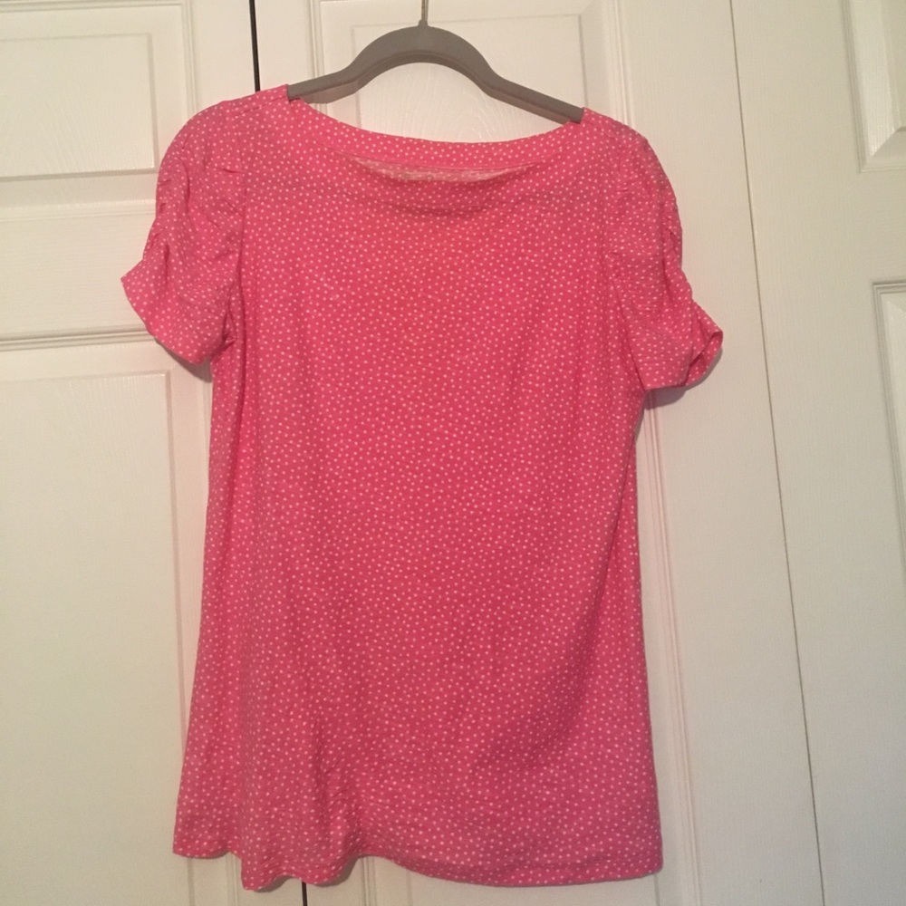 Lilly Pulitzer Pink Polka Dot Tee | Sz L | EUC