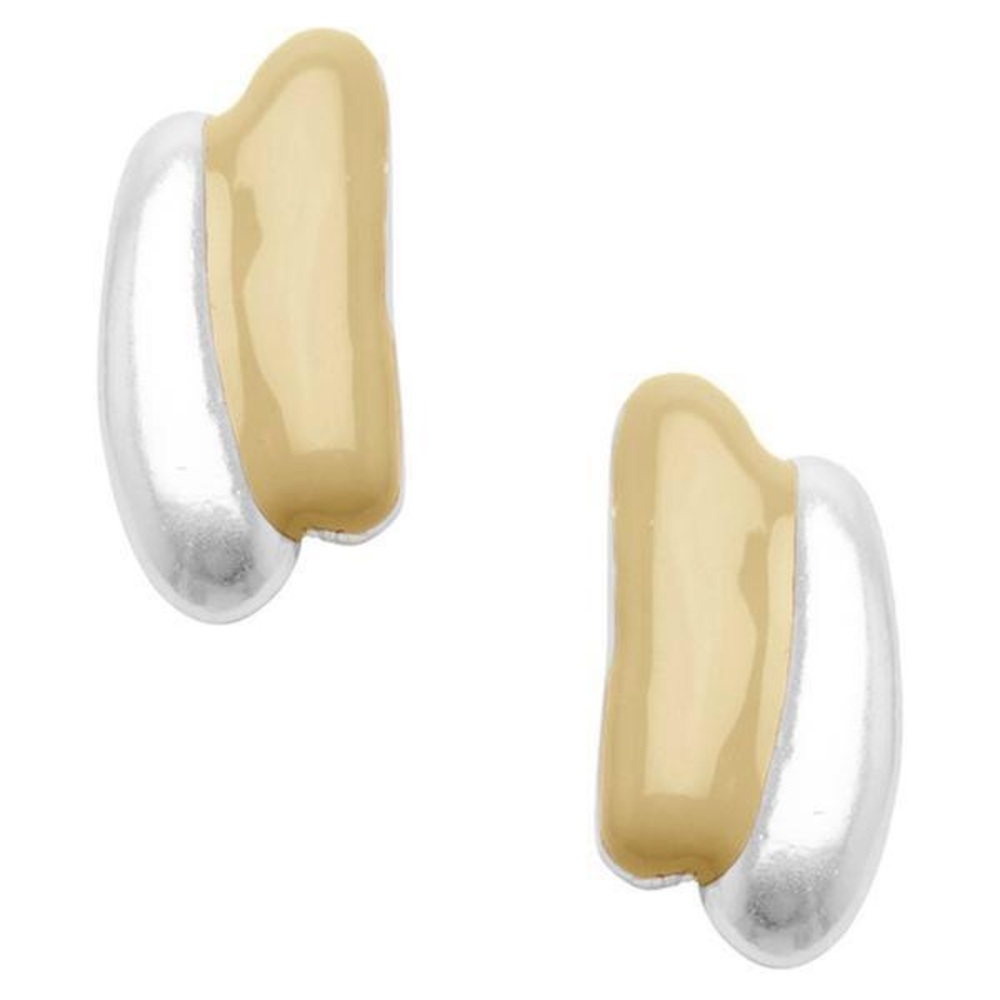 Earrings silver/cream