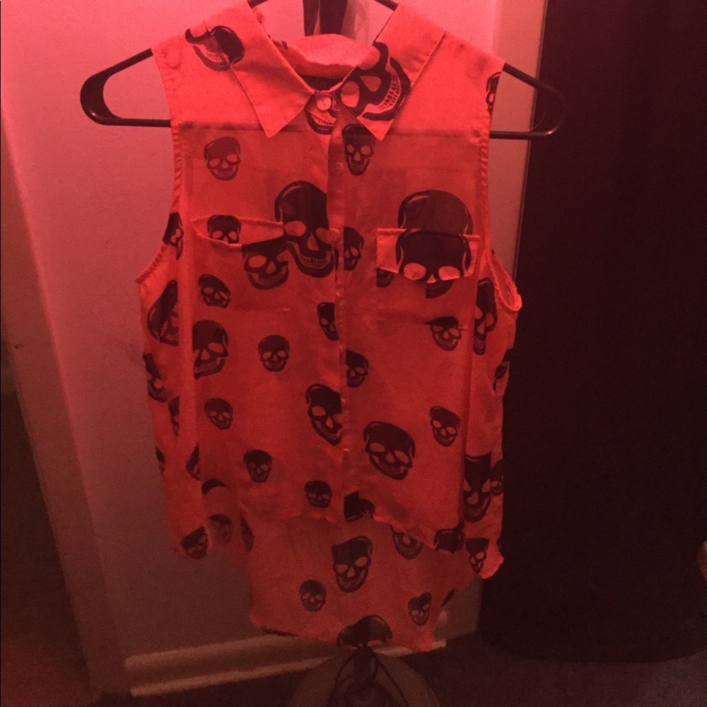 A sleeveless blouse