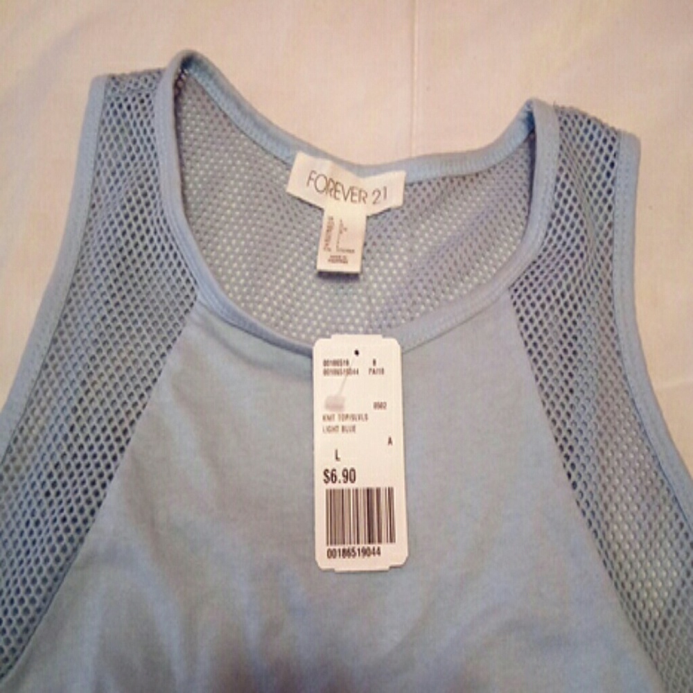 Knit top light blue