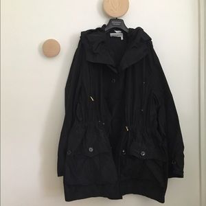 Yves Saint Laurent Black parka/trench coat!