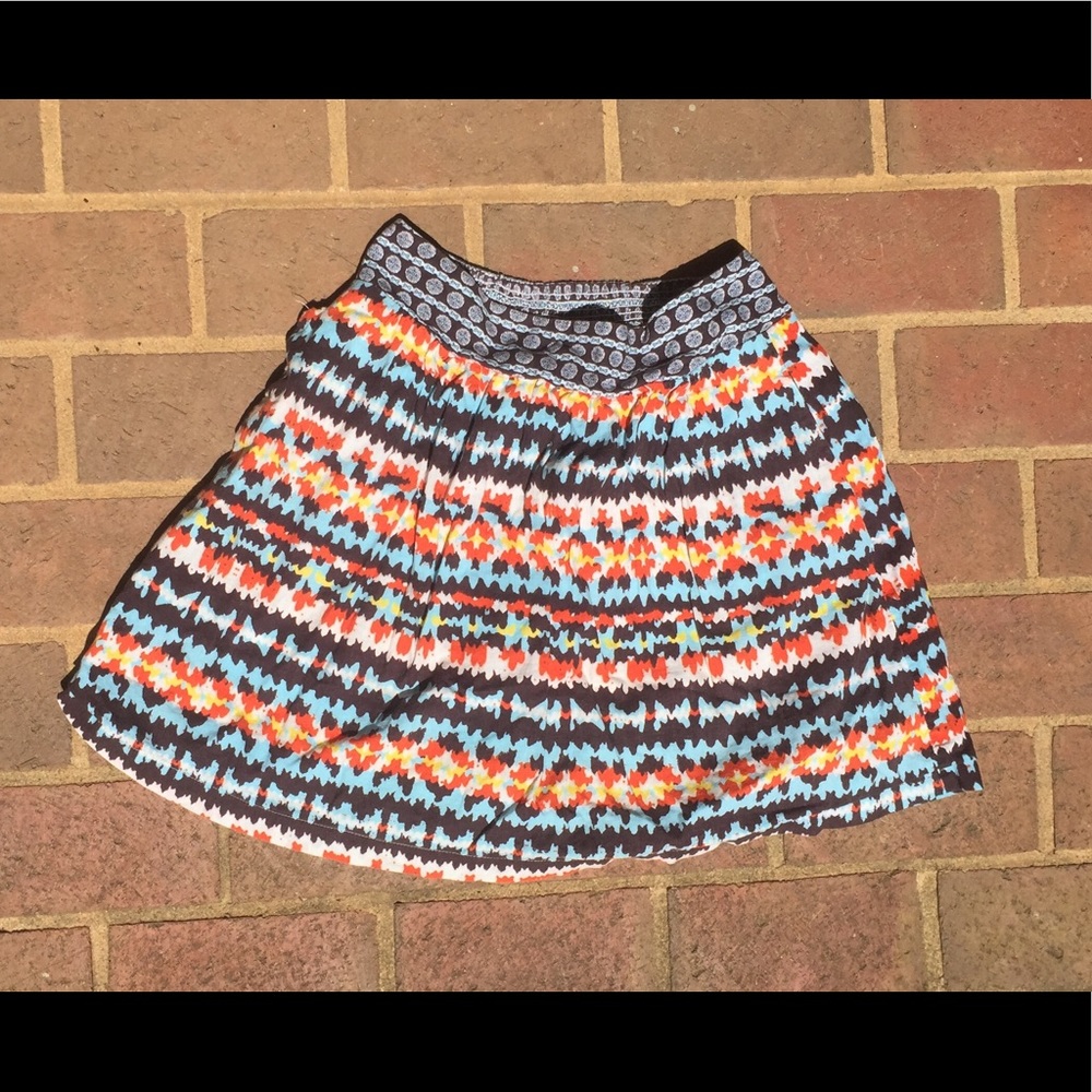 Anthropologie Size 2 Colorful Patterned Skirt