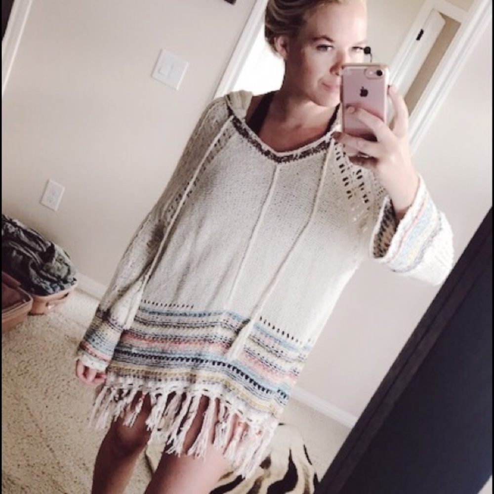 Free People Knit Poncho