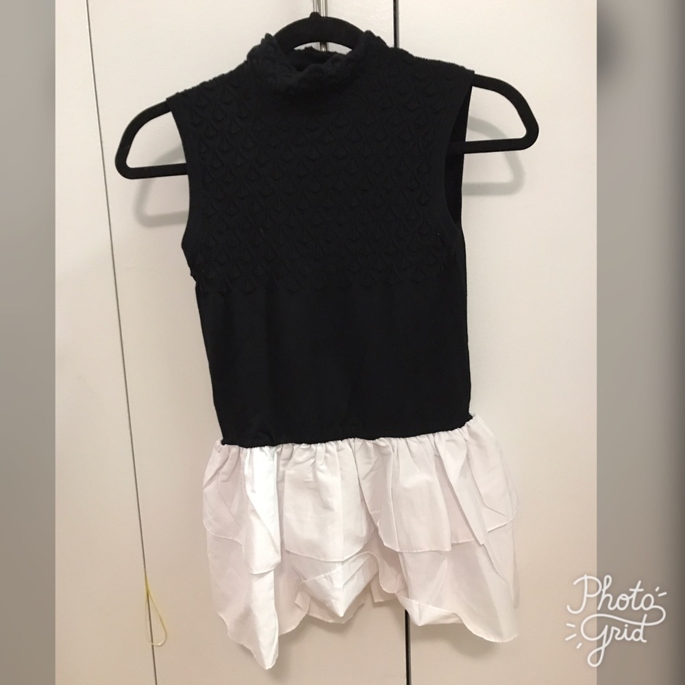 Black turtleneck peplum