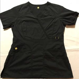 Black wink scrub top