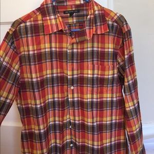 John Varvatos vibrant plaid casual dress shirt