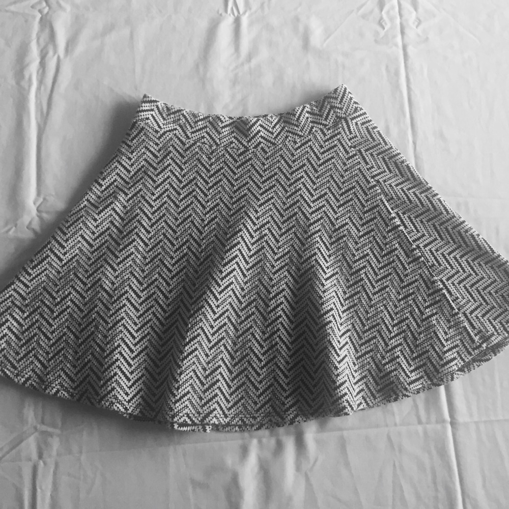 Charlotte Russe black and white skater skirt