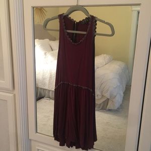 POL Maroon Babydoll Tank Top