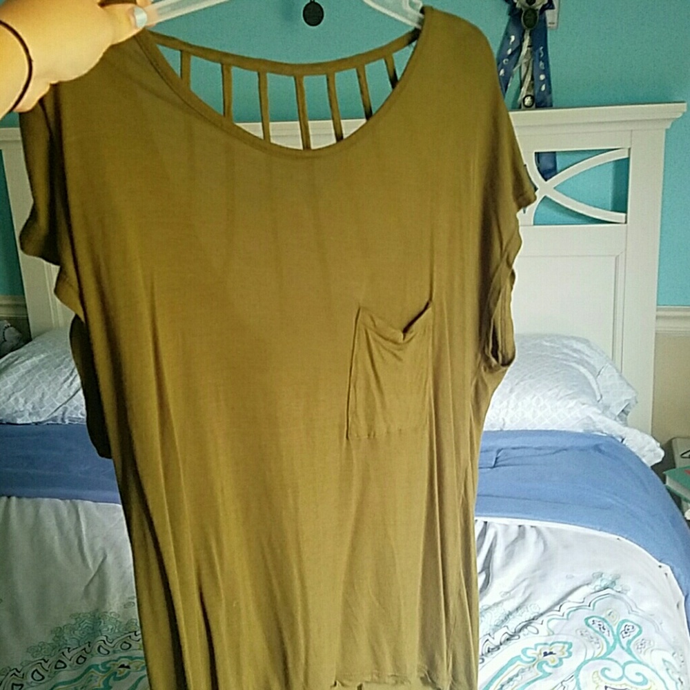 Olive green loose top size XL