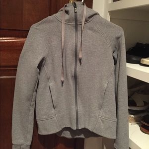Lululemon gray hooded zip up sweatshirt size 2