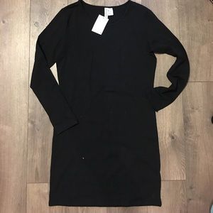 H&M Plain long sleeve Black shirt dress