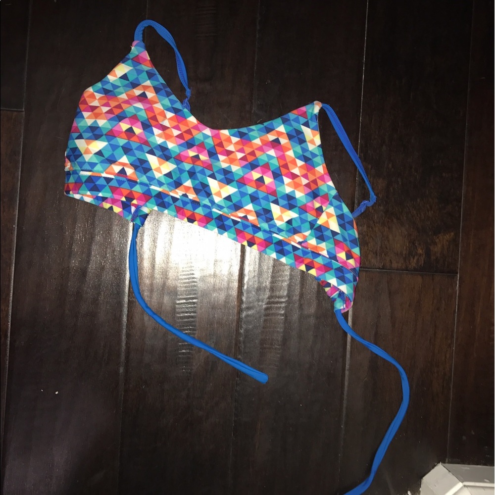 Technicolored Triangle design bathing suit