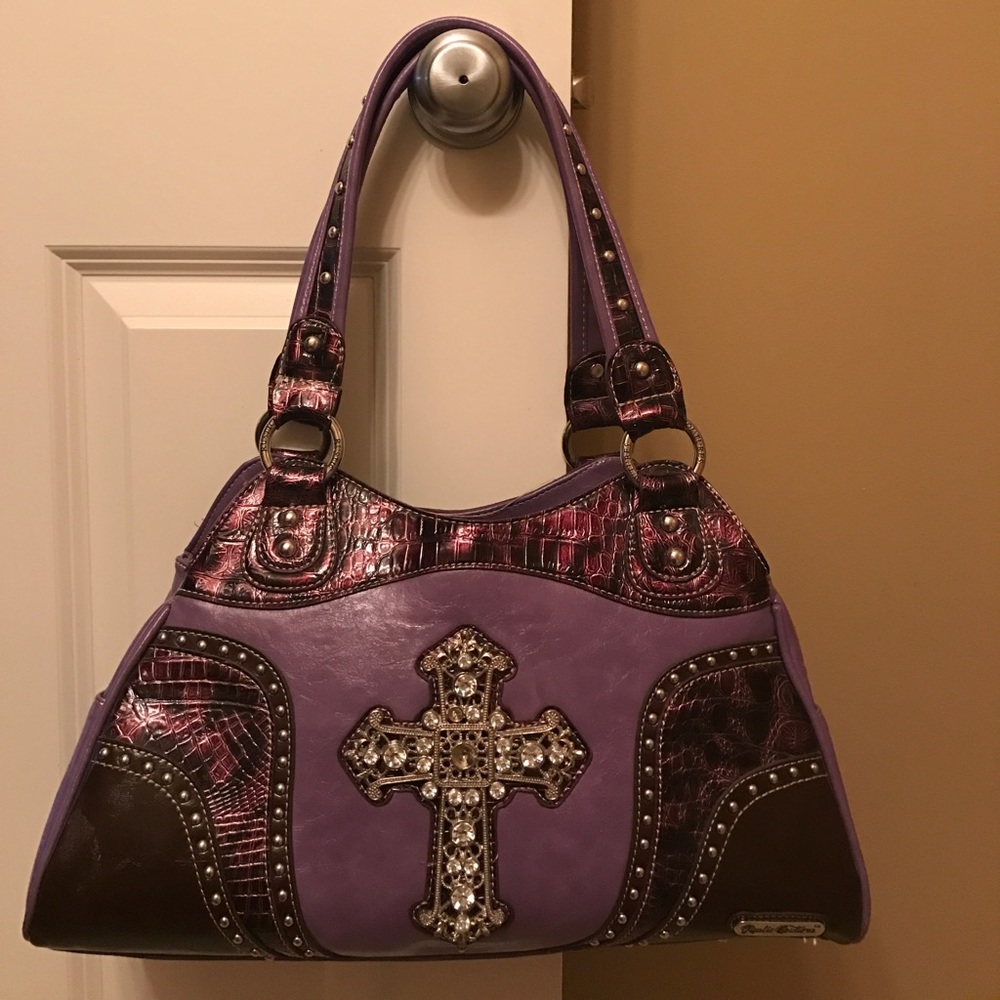 Purple rustic coutures handbag