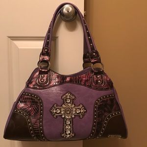 Purple rustic coutures handbag