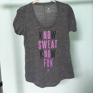 Heathered Grey Graphic Workout Tee