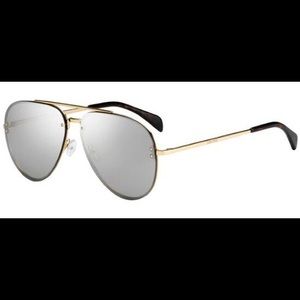 Silver mirror Celine aviator sunglasses