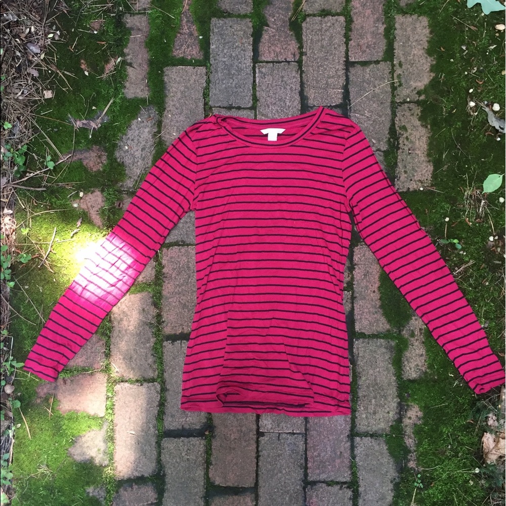 Banana Republic Women's M Long Sleeve Striped Tee