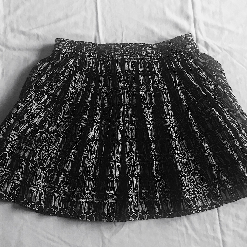Bethany Mota black and white owl skirt