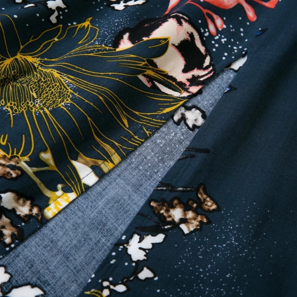 ✨ Open Back Blue Floral Halter Slit Maxi Dress - Picture 5 of 6