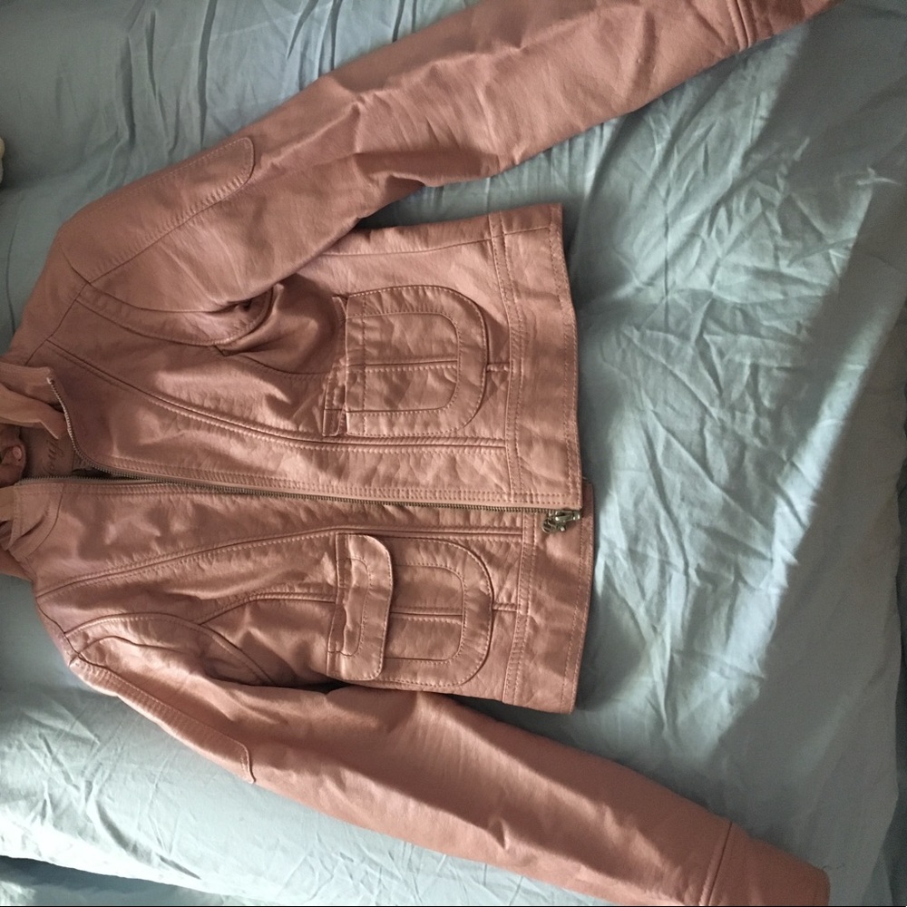 Leather jacket (pink)